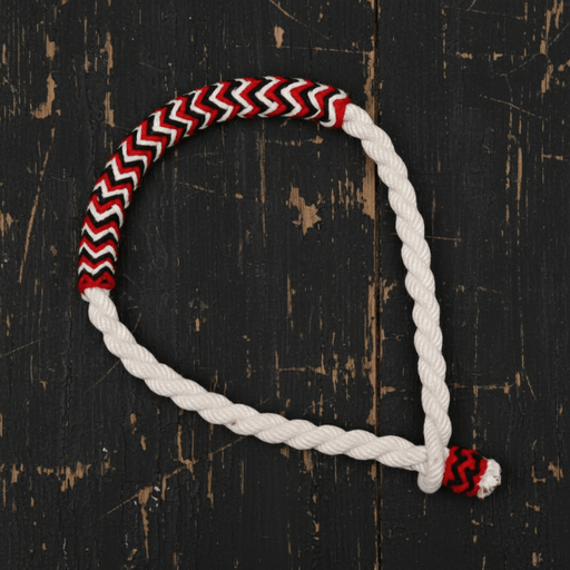 White Bosal Charro Algodon Trenzado Braided Cotton Bosal - M - Royal Saddles - Charro Bozal