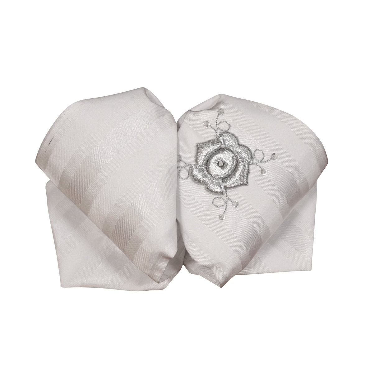 White Charro Mono Flor Bowtie Camisa Charra - M - Royal Saddles - Monos Charros
