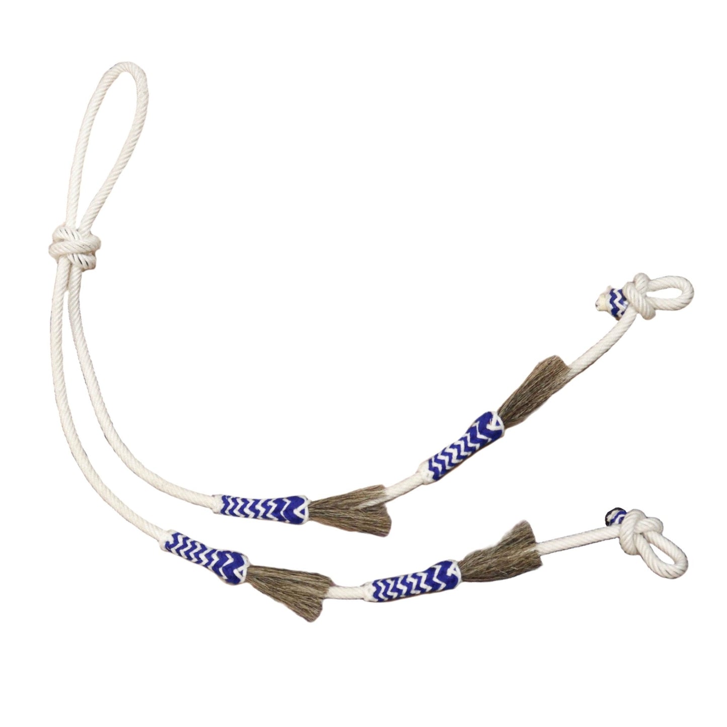 White Charro Reins Horsehair Riendas Charreria - M - Royal Saddles - Charro Reins