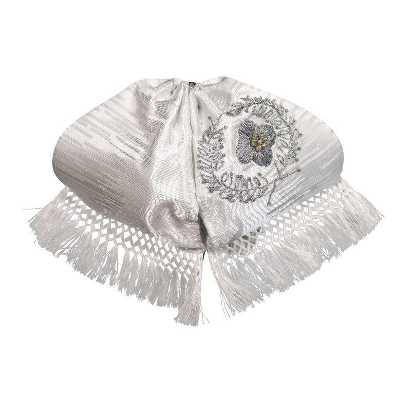 White Fino Silver Charra Mexican Mono Bowtie - M - Royal Saddles - Monos Charros