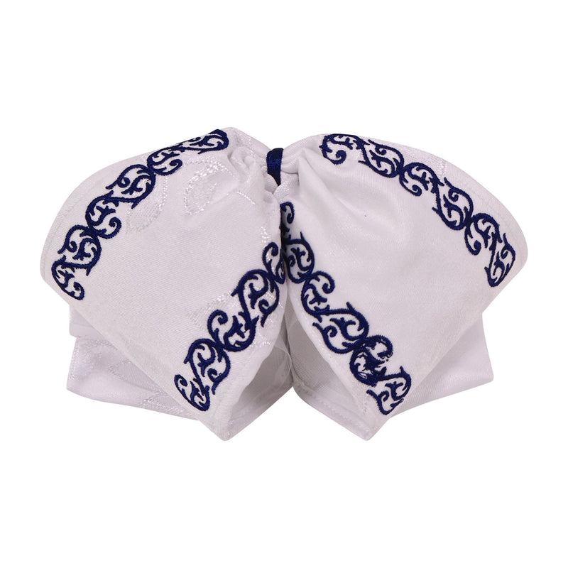 White Handmade Charro Bow Tie – Moño Charro Tradicional Mexicano - M - Royal Saddles - Monos Charros