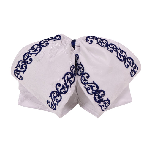 White Handmade Charro Bow Tie – Moño Charro Tradicional Mexicano - M - Royal Saddles - Monos Charros
