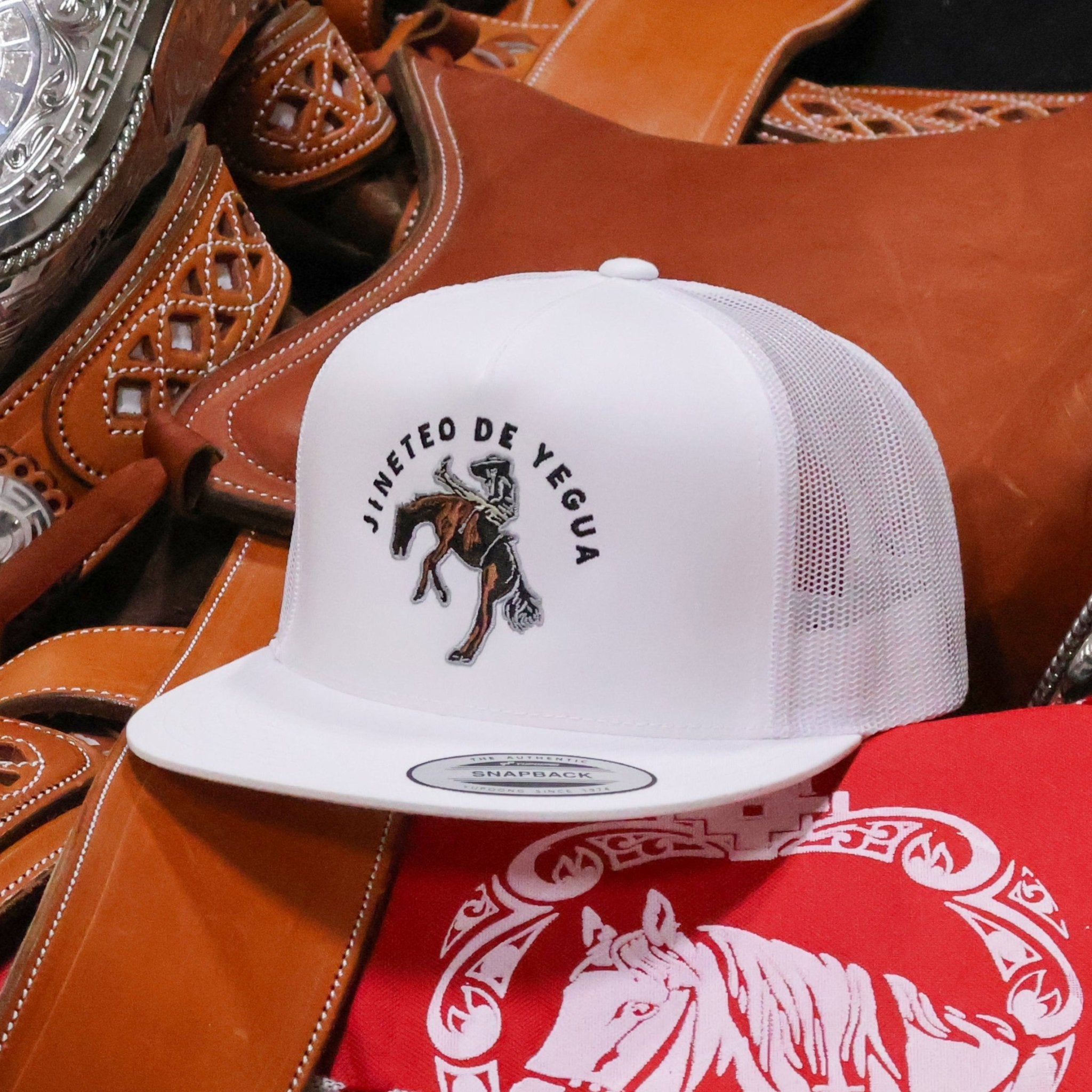 Classic White Charros Original Trucker Cap