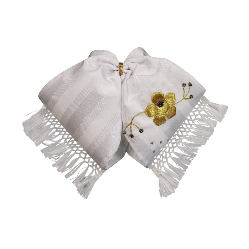White Mono Charro Bordado Bowtie Charreria - M - Royal Saddles - Monos Charros