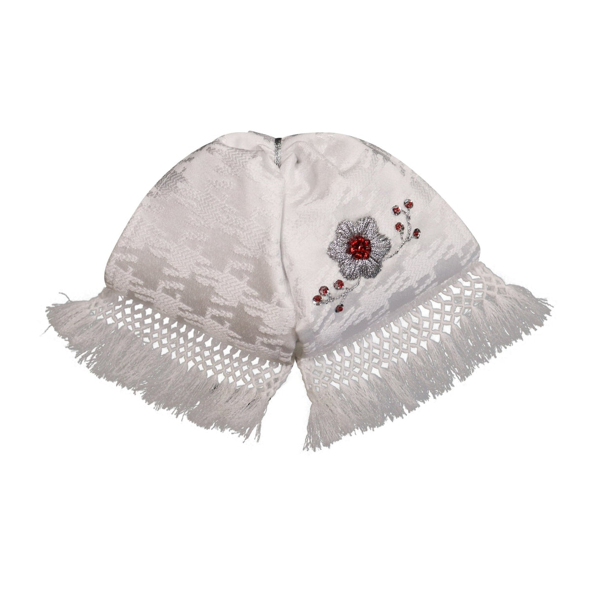 White Mono Flor Charro Silver Camisa Charra - M - Royal Saddles - Monos Charros