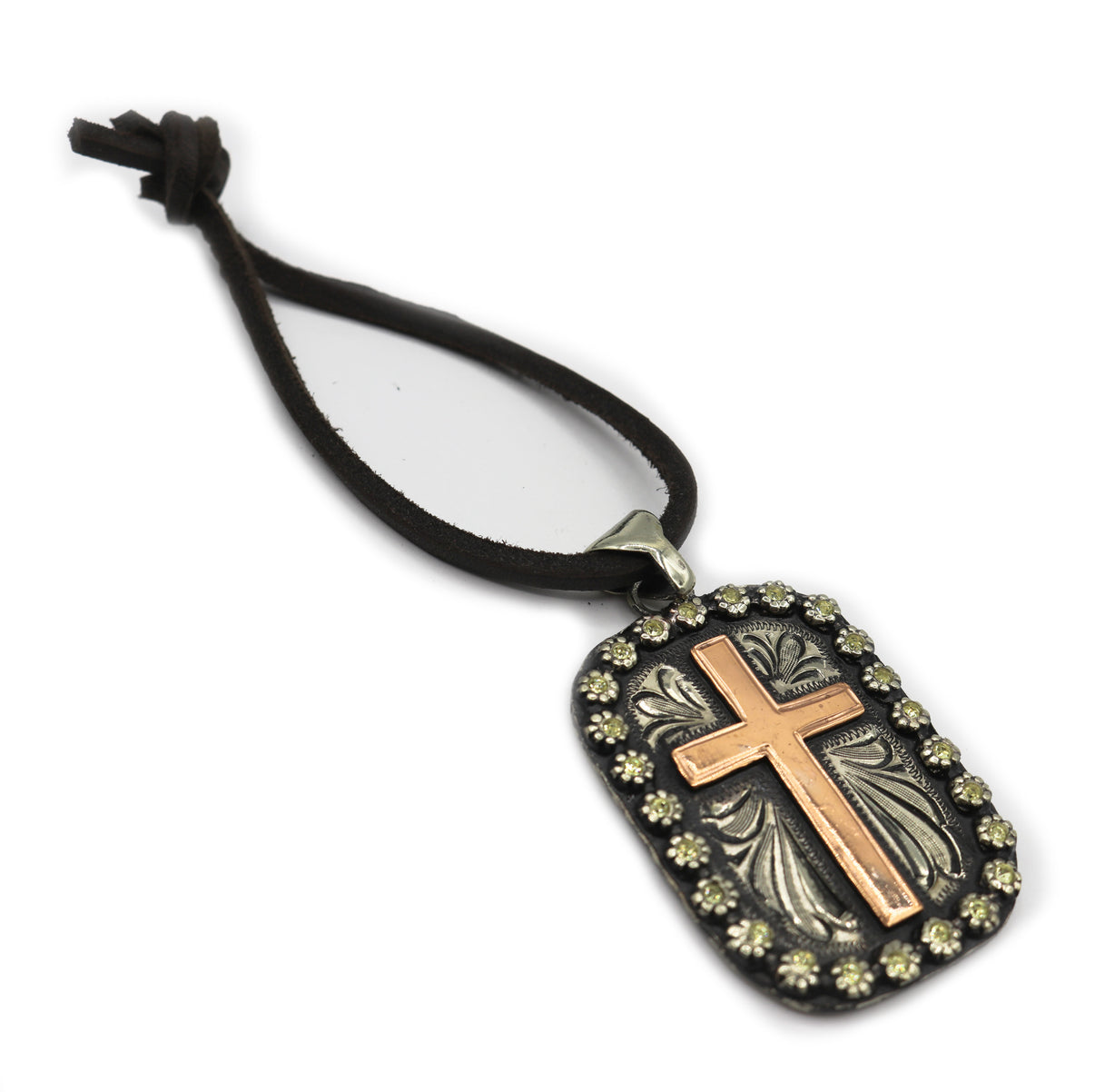 Escapulario Fino Cruz Amarillo (4357896241215)