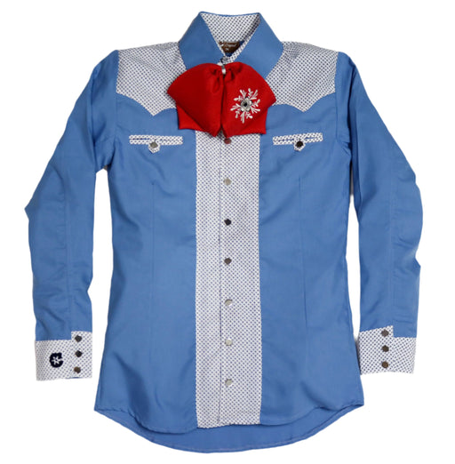 Camisa Charra Azul Bicolor (1964496912447)