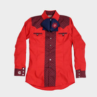 Camisa Charra Roja Bicolor (1964510085183)