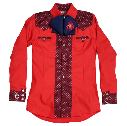 Camisa Charra Roja Bicolor (1964510085183)