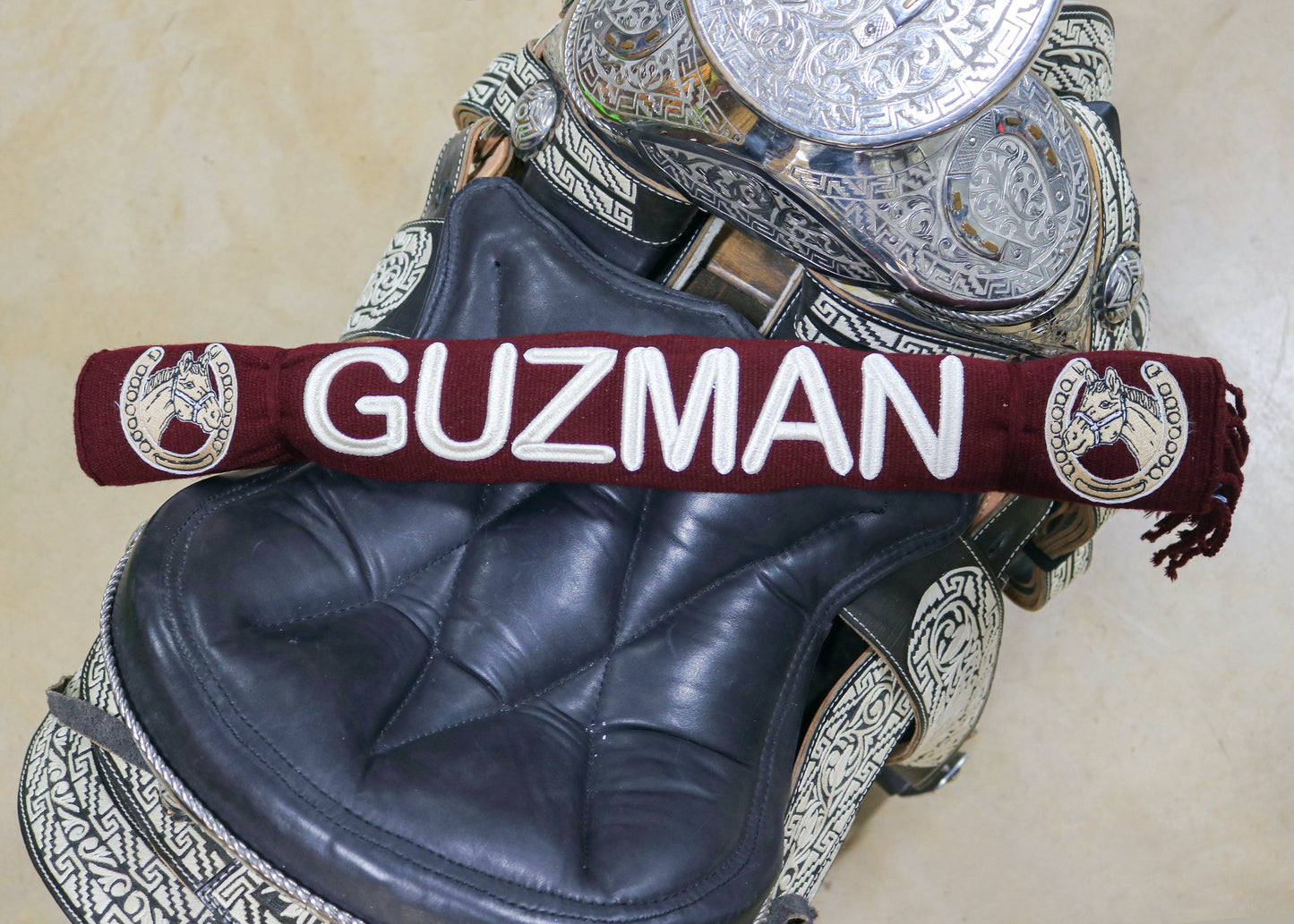 Guzman Maroon Vino Sarape Charro Saddle