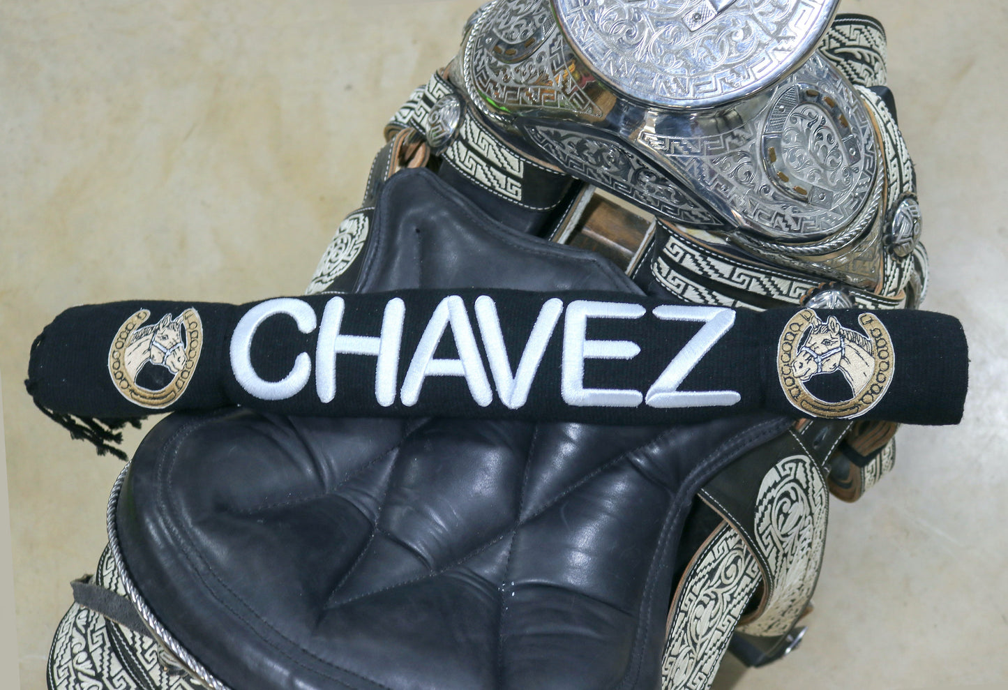 Chavez Sarape Black Charro Mexican Saddle