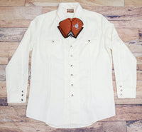 42 (XL) Vintage Cream Camisa Charra Charro Shirt Lisa Charreria