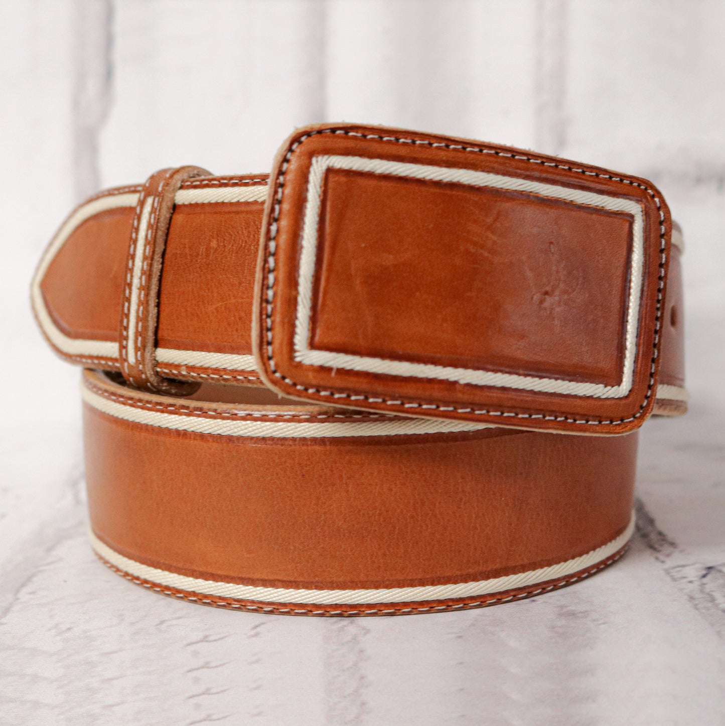 Miel Cinto Piteado Charro Mexican Leather Belt