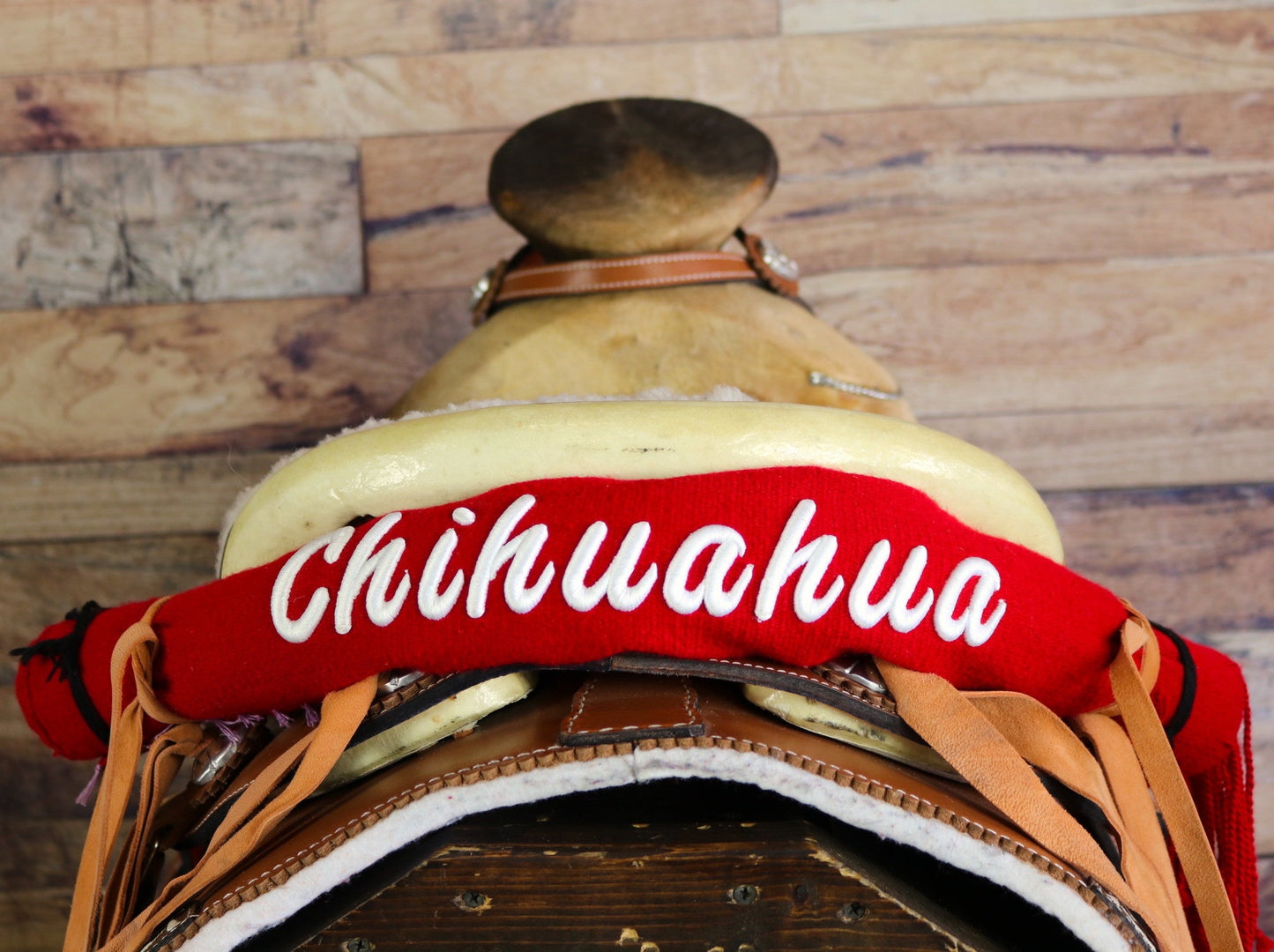 Red Sarape Charra Montura Saddle (Chihuahua)