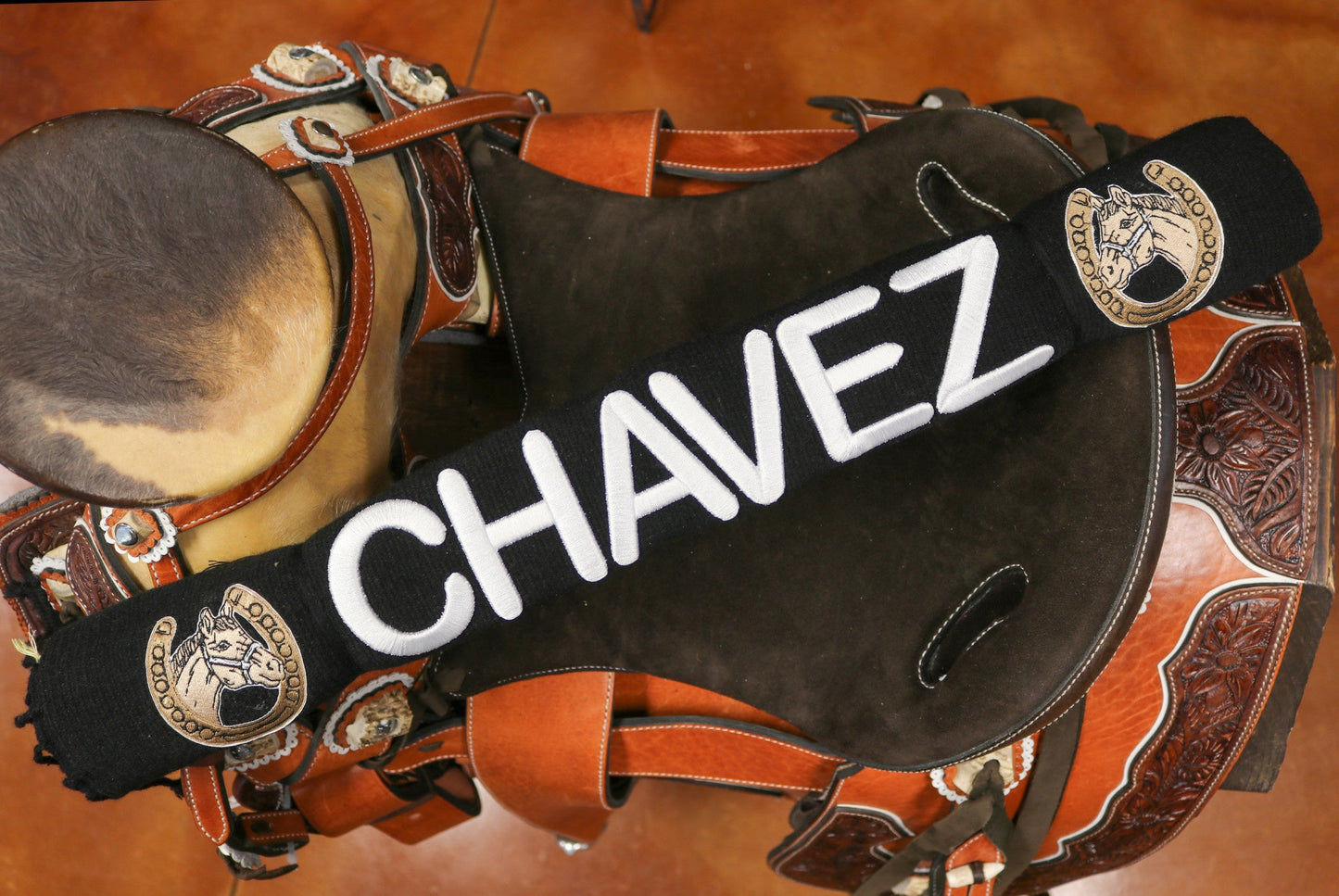 Chavez Sarape Black Charro Mexican Saddle
