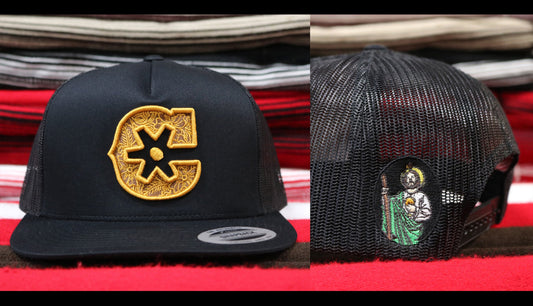 Gold "C" San Judas Black Charros Original Limited Hat